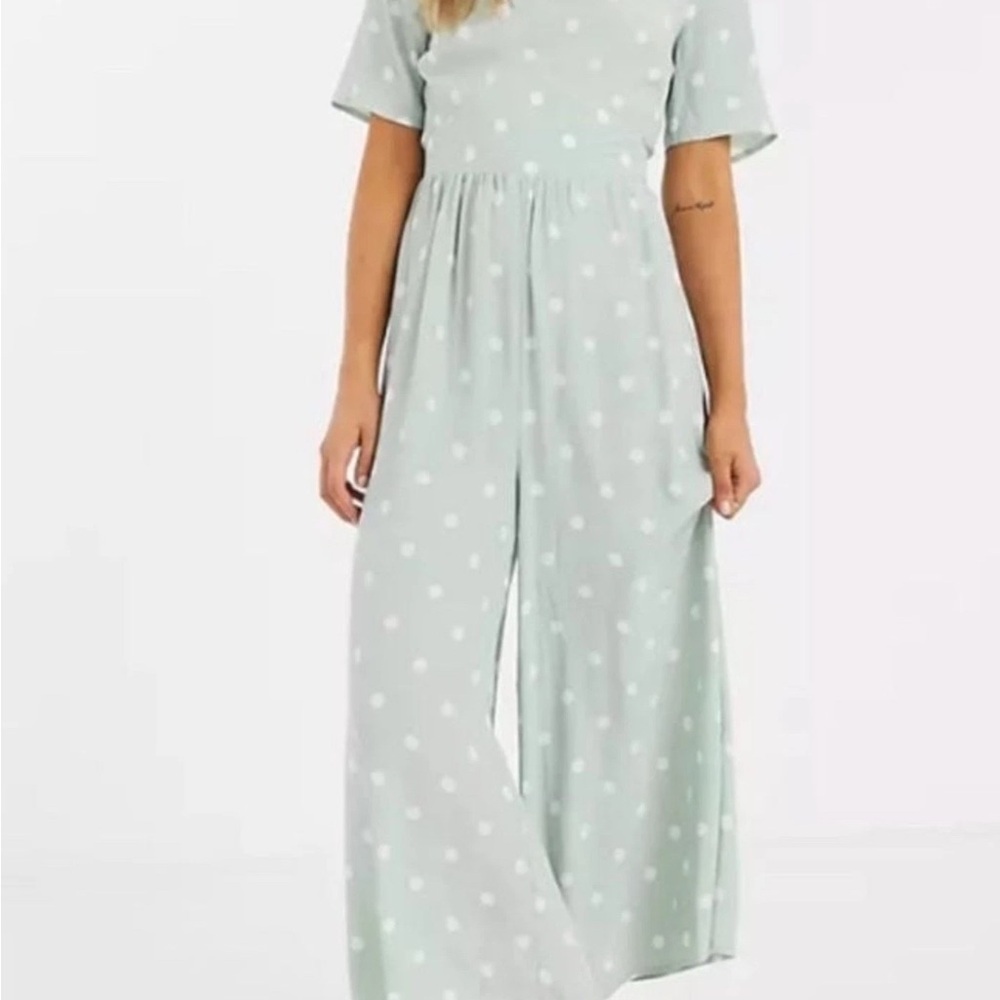 ASOS Mint Green Polka Dot Jumpsuit
